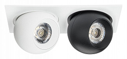 i5266272 Lightstar Intero двойной встраиваемый потолочный светильник с черным элементом