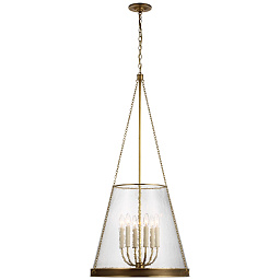 EU-S5183 Visual Comfort Reese подвесной светильник с высоким стеклянным конусом и металлической фурнитурой