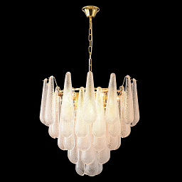 FONTAIN SP10 GOLD Crystal Lux Fontain подвесная люстра с хрустальными плафонами в форме капель на золотой арматуре