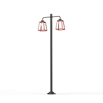 Lampiok 1 N° 8; Clear glass E27 52W; Tomato red