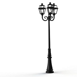 148010000 Roger Pradier Place Des Vosges уличный фонарный столб чёрного цвета с четырьмя плафонами в классическом стиле