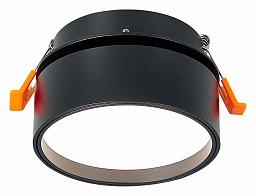 ST651.438.14 ST-Luce St651 встраиваемый светильник с черным корпусом и круглым плафоном