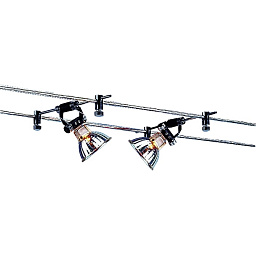 WIRE SYSTEM, WIRE LH 1 светильник для ламп MR16, MR11 или G4 35Вт макс., 2 шт., хром/черный SLV 181080