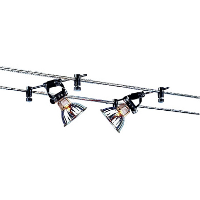 WIRE SYSTEM, WIRE LH 1 светильник для ламп MR16, MR11 или G4 35Вт макс., 2 шт., хром/черный SLV 181080
