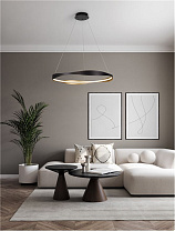 Dimmable by Remote Control Sandy Black & Gold Aluminium & Acrylic LED 40 Watt 220-240 Volt 1472Lm IP20 2700-5000K CCT by Remote Control D: 80 H: 120 cm