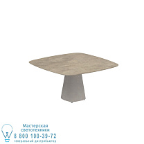 СТОЛ CONIX 150X150 CM НОЖКИ БЕТОН ЦЕМЕНТ СЕРЫЙ - СТОЛЕШНИЦА СТОЛА CERAMIC TERRA SABBIA Royal Botania