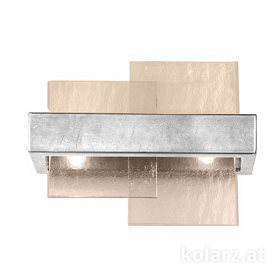 настенный светильник прямоугольный серебристый