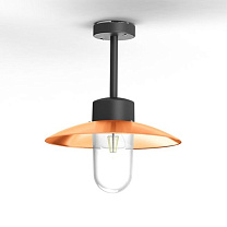 Belcour N° 2; Clear glass E27 60W; Varnished brushed copper