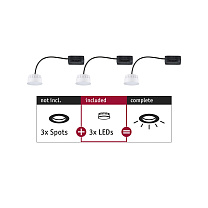 Module recessed light Choose 3-piece set round
