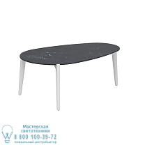 СТОЛИК ДЛЯ ЧАЯ 100X60CM H40 БЕЛАЯ КЕРАМИКА NERO MARQUINA Royal Botania