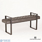 Dakota Bench-Graphite Leather Global Views скамейка