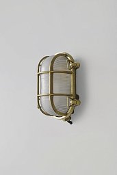 Уличный настенно-потолочный светильник Original BTC Oval Brass Bulkhead 7036