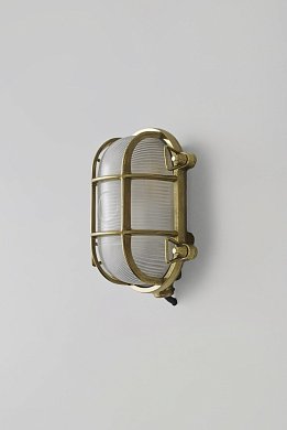 Уличный настенно-потолочный светильник Original BTC Oval Brass Bulkhead 7036