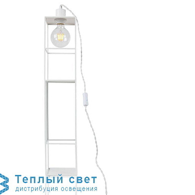 настольная лампа с белым шаровым плафоном на деревянных ножках
