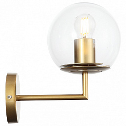 SL1150.201.01 ST-Luce Liora настенное бра с прозрачным шарообразным плафоном и золотистым держателем