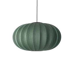 KWO76 TG LED Knit-Wit Made By Hand Подвесной светильник с овальным абажуром зелёного цвета с LED