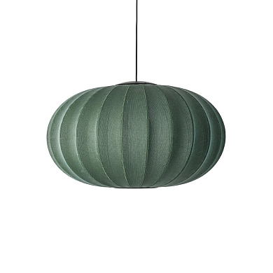 KWO76 TG LED Knit-Wit Made By Hand Подвесной светильник с овальным абажуром зелёного цвета с LED