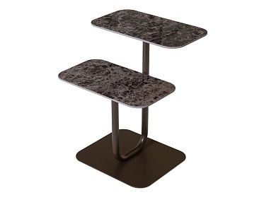 LEVELS Журнальный столик из керамогранита с основанием из окрашенного металла Tonin Casa