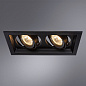 A6661PL-2BK Arte Lamp Canis точечный встраиваемый светильник GU10 2х50W — фото 1