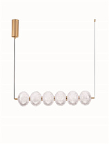 Triac Dimmable Brass Gold Metal & Clear Acrylic LED 34Watt 220-240Volt 2911Lm IP20 3000K L:80 W:15 H:120 cm
