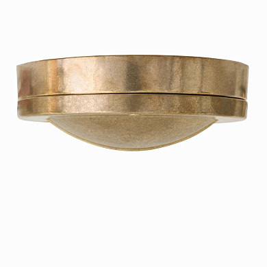 уличный настенный светильник с округлым латунным корпусом