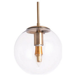 A1920SP-1AB Arte Lamp Volare подвесной светильник с одним прозрачным шаром на латунном основании