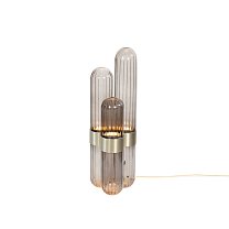 Cactus Small, дымчато-серое стекло, шлифованная латунь