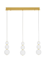Triac Dimmable Gold Metal & Opal Glass LED 25 Watt 220-240 Volt 2265Lm 3000K IP20 L: 70 W: 10 H: 150 cm