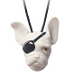 1010137 Lladro Corsair Bulldog фарфоровая подвеска в форме головы бульдога — фото 2