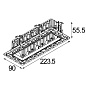 Qbini trimless frame 4x встраиваемый в потолок светильник Modular