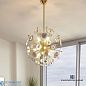 Agate Burst Chandelier-Satin Brass Global Views люстра