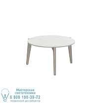 СТОЛИК ДЛЯ ЧАЯ Ø 60 СМ ИЗ ПЕСОЧНОЙ КЕРАМИЧЕСКОЙ СТАТУИ BIANCO STATUARIO Royal Botania