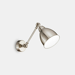 016399 Ideal lux Newton настенное бра с никелированным корпусом и регулируемым плафоном на кронштейне