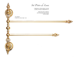 BA228/ORO24K Il Paralume Marina Pietre Di Luna настенный держатель для полотенца с фигурными декоративными акцентами