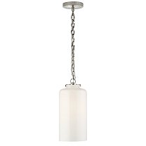 Katie Cylinder Pendant полированный никель с белым стеклом