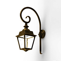 Chenonceau N° 3; Clear glass E27 75W; Gold patina