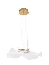 Gold Aluminium & Acrylic LED 31 Watt 220-240 Volt 1296Lm 3000K IP20 L: 50 W: 50 H: 150 cm