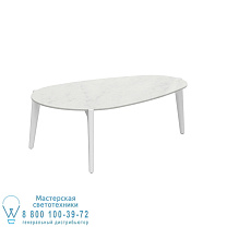 СТОЛИК ДЛЯ ЧАЯ 100X60CM БЕЛАЯ КЕРАМИКА BIANCO STATUARIO Royal Botania