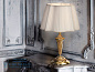 Boris Французская золотая настольная лампа с абажуром Possoni Illuminazione 098/LG