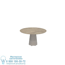 СТОЛ CONIX КРУГЛЫЙ Ø 120CM НИЗКАЯ ОБЕДЕННАЯ МАЛЕНЬКАЯ НОГА БЕТОН ЦЕМЕНТ СЕРЫЙ - СТОЛЕШНИЦА CERAMIC TERRA SABBIA Royal Botania