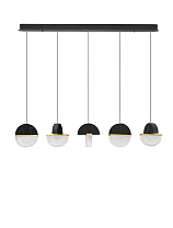 Triac Dimmable Clear & White Cloud Glass, Black Marble, Brass Gold Metal, Matt Black Metal Base LED 30Watt 220-240Volt 2168Lm IP20 3000K L:104 W:16 H:150 cm
