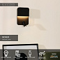 79200/08/30 Lucide Boxer настенный светильник чёрного цвета с квадратным корпусом и нижним светом — фото 1