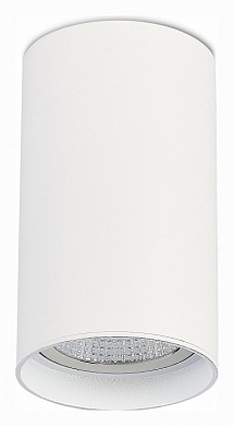 потолочный светильник цилиндрической формы белого цвета с глубоким отражателем