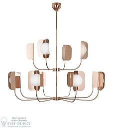 7208/12 MM lampadari Leaf люстра с металлическими плафонами в форме лепестков в стиле модерн