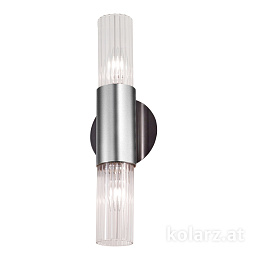 Kolarz Giro 6010.60260 настенный светильник brunito brushed ширина 9.5cm высота 36cm 2 лампы e14