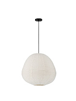 White Bouclé Fabric LED E27 1X12Watt 100-240Volt IP20 Bulb Excluded D:60 H:120 cm