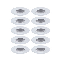 Downlight 10-piece set Rigid round GU10 max.