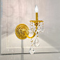 Kolarz PISANI CRYSTAL 1301.61.15.SpT настенный светильник французское золото ширина 14cm высота 40cm 1 лампа e14 — фото 1