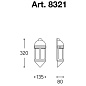 8321 POSTIERLA Aldo Bernardi настенный накладной светильник