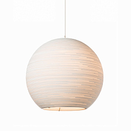 GP-1201 Graypants Scraplight Подвесной светильник шар 32 малый картон белый